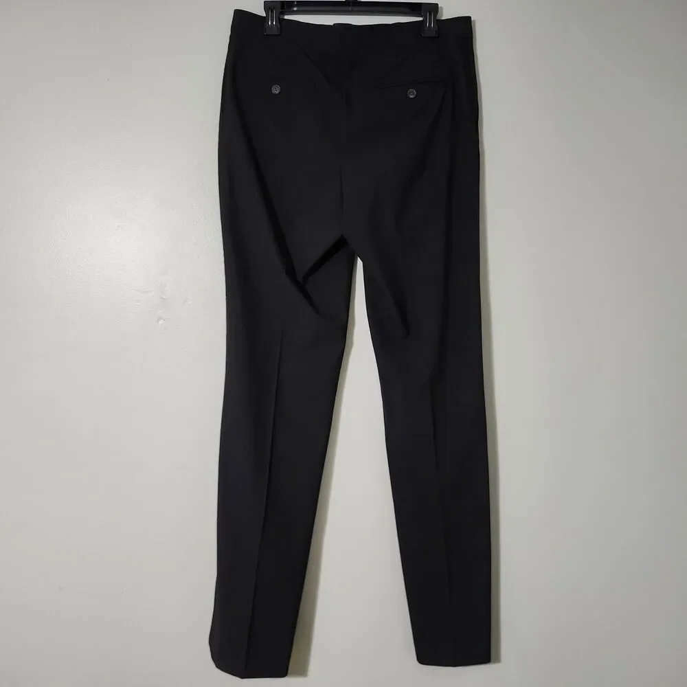J. Ferrar Men's Black Tuxedo Slim Fit Dress Pants W/ Satin Striped - Size 32x34